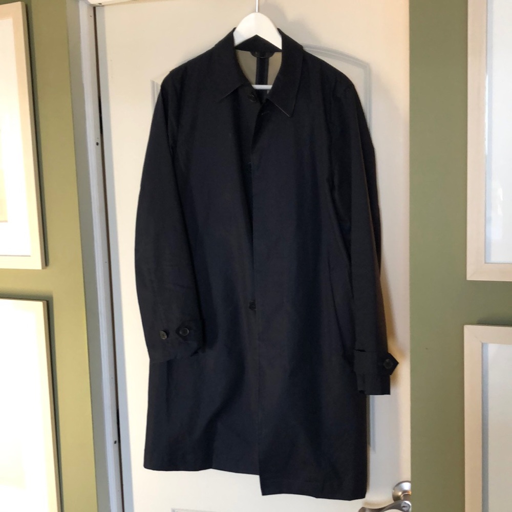 Men’s navy blue H&M raincoat - Long Jacket - Picture 1 of 9